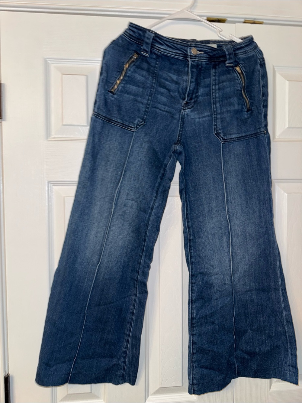 Anthropologie Pilcro Wide-Leg Jeans in Dark Blue Denim